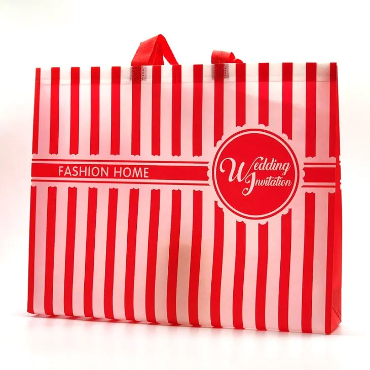 Förseglad 80 Gram Laminerad Non Woven Shopping Bag Ultrasonic Bag